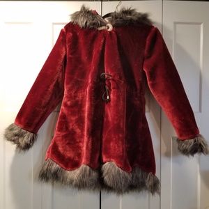 Red Faux Fur Coat